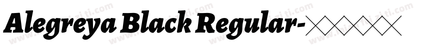 Alegreya Black Regular字体转换